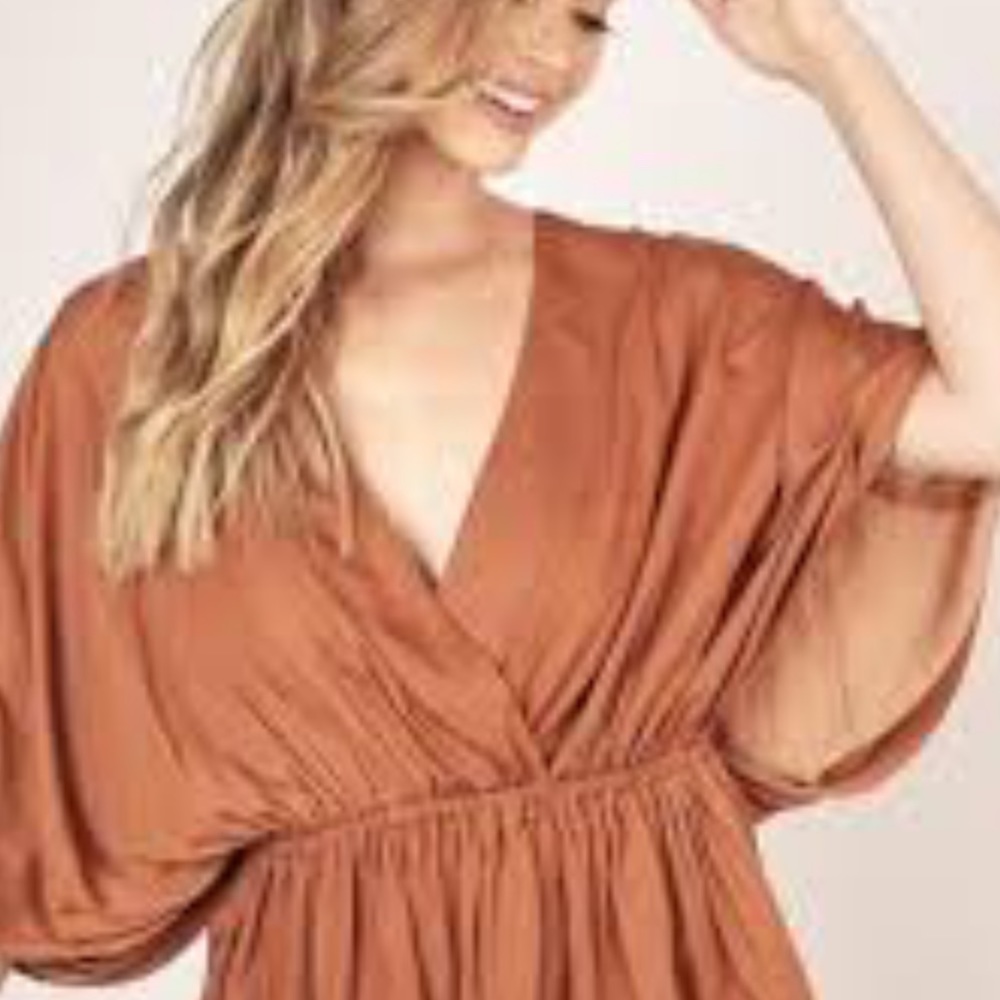 Fab’rik boho rust peplum top